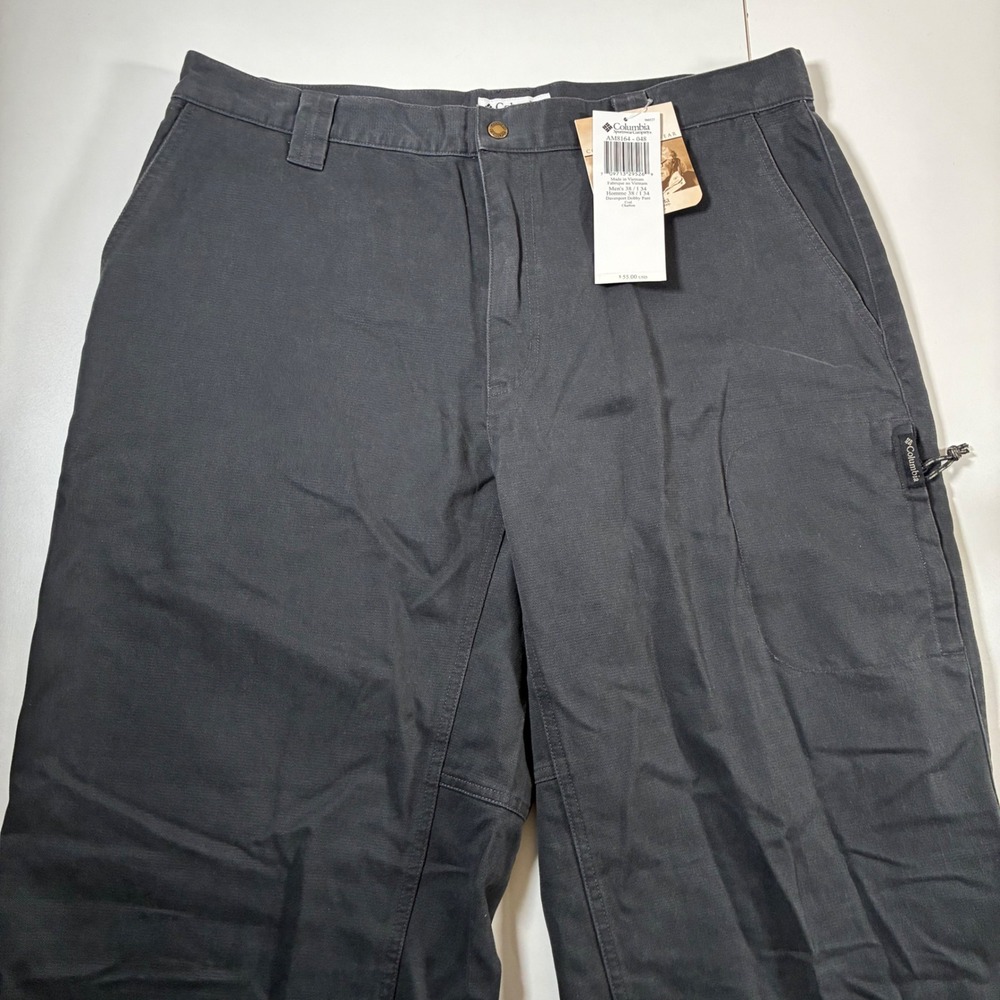 NEW Columbia Davenport Dobby Pant Mens 38x34 Coal Grey Straight Leg